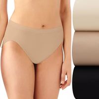 Bali Comfort Revolution® 3 Pack Average + Full Figure Seamless Cooling Multi-Pack High Cut Panty Ak83