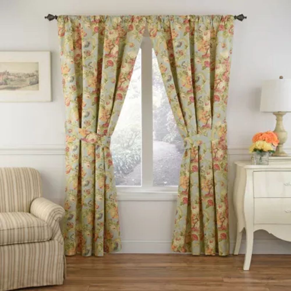 Waverly Spring Bling Light-Filtering Rod Pocket Single Curtain Panel