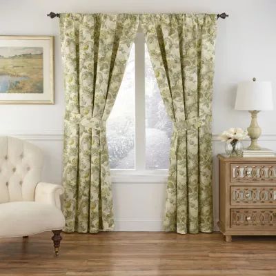 Waverly Spring Bling Light-Filtering Rod Pocket Single Curtain Panel