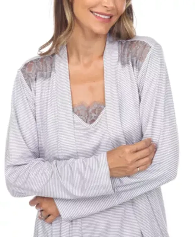 Juicy By Juicy Couture Womens Pajama + Robe Sets 3-pc. Long Sleeve