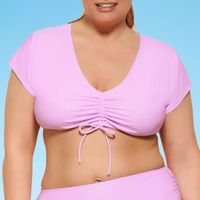 Decree Over The Rainforest Bralette Bikini Swimsuit Top Juniors Plus