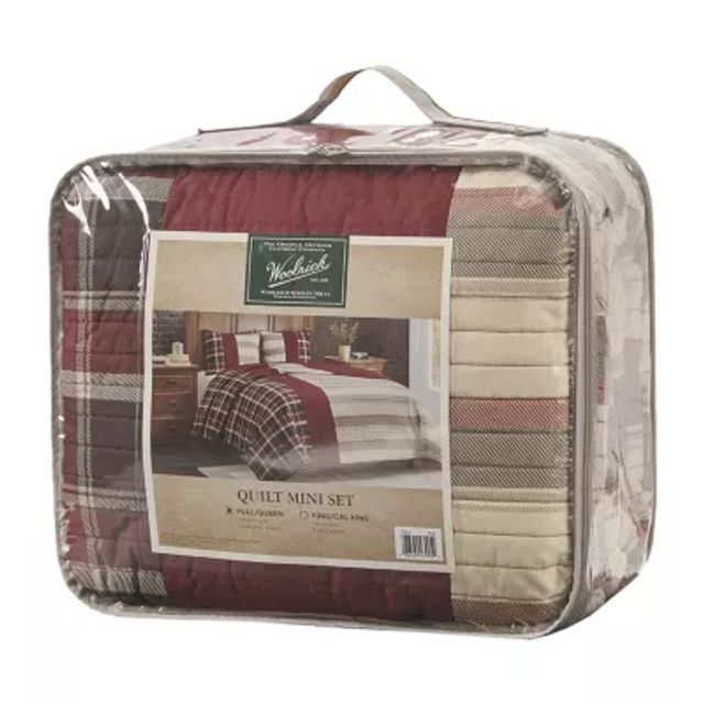 Woolrich Valley 100% Cotton Oversized 3pc Quilt Mini Set