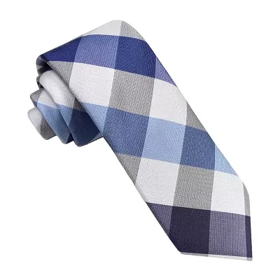 J. Ferrar Slim Plaid Tie