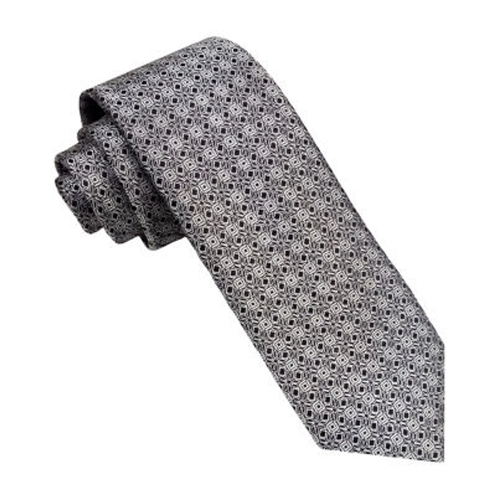 J. Ferrar Lustrous Slim Geometric Ties