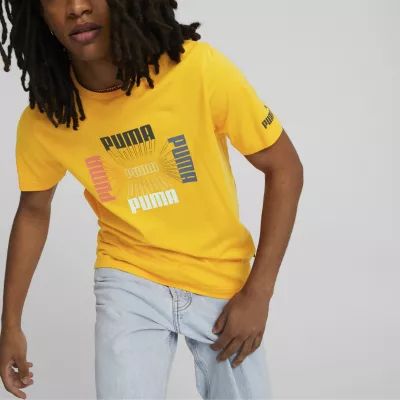 Puma Mens Crew Neck Short Sleeve Graphic T-Shirt