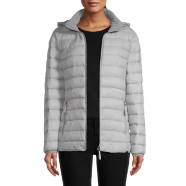 St. John's Bay Womens Removable Hood Midweight Puffer Jacket - JCPenney