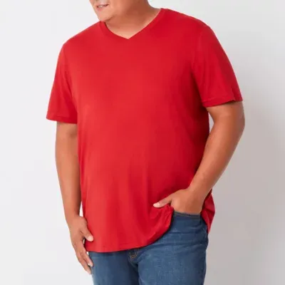 St. John's Bay Big and Tall Mens V Neck Short Sleeve T-Shirt