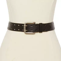 a.n.a Double Prong Edge Perforated Womens Belt