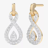 (G-H / Si1-Si2) 1/4 CT. T.W. Lab Grown White Diamond 10K Gold Drop Earrings