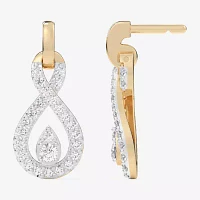 (G-H / Si1-Si2) 1/4 CT. T.W. Lab Grown White Diamond 10K Gold Drop Earrings