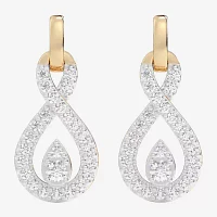 (G-H / Si1-Si2) 1/4 CT. T.W. Lab Grown White Diamond 10K Gold Drop Earrings