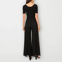 MSK Womens Mid Rise Wide Leg Palazzo Pant