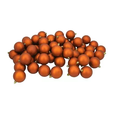 Northlight Orange Matte Ball 60-pc. Christmas Ornament