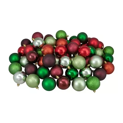 Northlight 3-Finish Ball 60-pc. Christmas Ornament