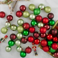 Northlight 3-Finish Ball 60-pc. Christmas Ornament