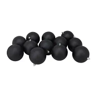 Northlight Black Matte Ball 12-pc. Christmas Ornament