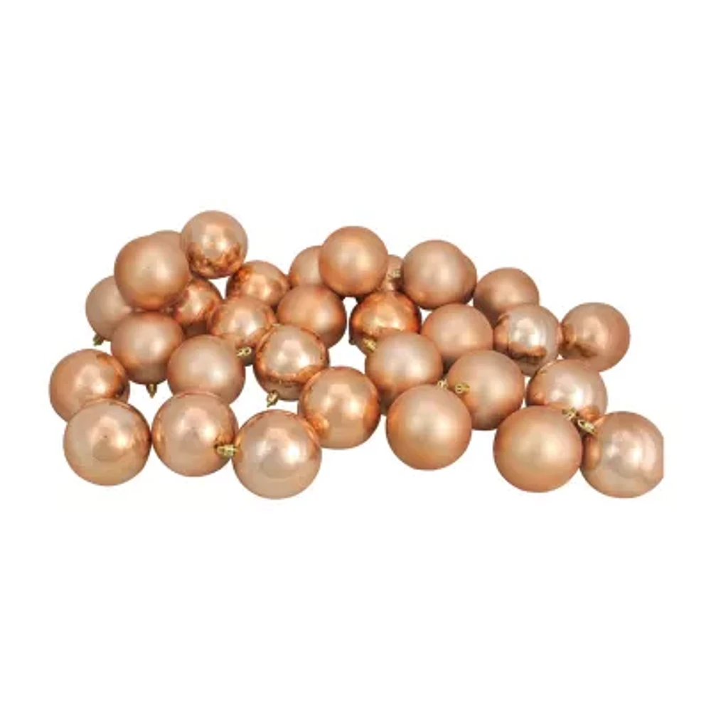 Northlight Brown 2-Finish Ball 60-pc. Christmas Ornament