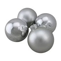 Northlight Silver Glass Ball 72-pc. Christmas Ornament