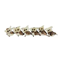 Northlight Sisal Owls 6-pc. Christmas Ornament