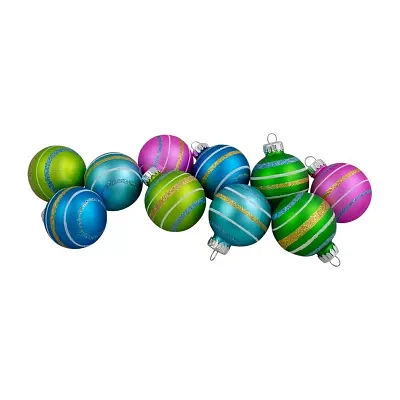 Northlight Matte Glass Ball 10-pc. Christmas Ornament