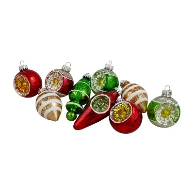 Northlight Refleor 2-Finish 9-pc. Christmas Ornament