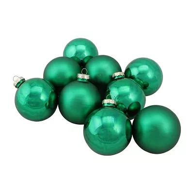 Northlight 2-Finish Glass Ball 9-pc. Christmas Ornament