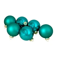 Northlight Green Glass Ball 6-pc. Christmas Ornament