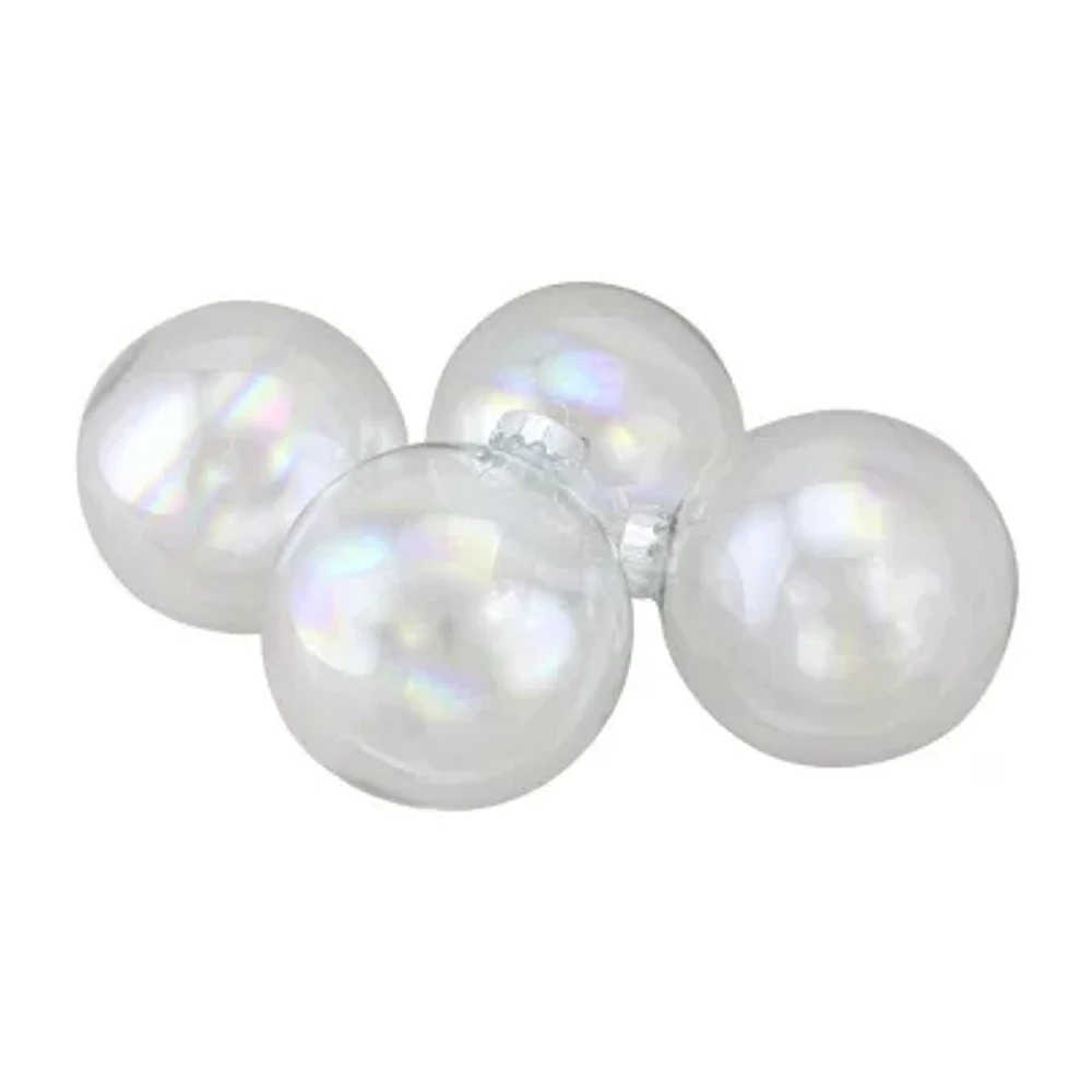 Northlight Clear Glass Ball 4-pc. Christmas Ornament