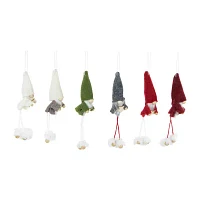 Northlight Gnomes Plush 6-pc. Christmas Ornament