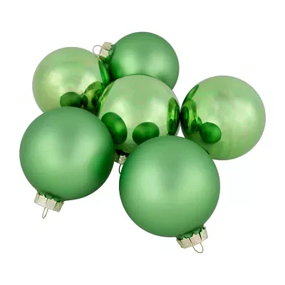 Northlight Green Glass Ball 6-pc. Christmas Ornament