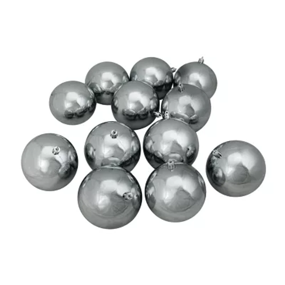 Northlight Gray Ball 12-pc. Christmas Ornament