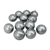 Northlight Gray Ball 12-pc. Christmas Ornament