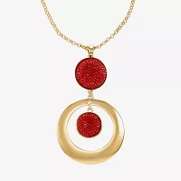 Mixit Gold Tone 24 Inch Rolo Pendant Necklace