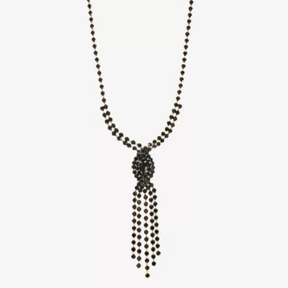 Mixit Gold Tone & Black 17 Inch Pendant Necklace