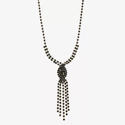 Mixit Gold Tone & Black 17 Inch Pendant Necklace