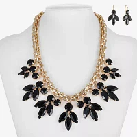 Mixit Gold Tone & Black Womens Black 2-pc. Jewelry Set