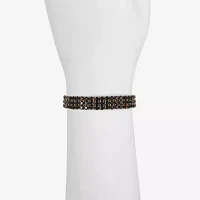 Mixit Gold Tone & Black Stretch Bracelet