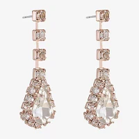 Monet Jewelry Rose Gold Glass Drop Earrings