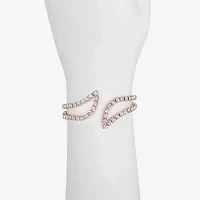 Monet Jewelry Rose Gold Glass Cuff Bracelet