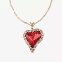 Monet Jewelry Pendant Necklace And Stud Earring 2-pc. Glass Heart Jewelry Set