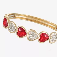 Monet Jewelry Glass Heart Stretch Bracelet