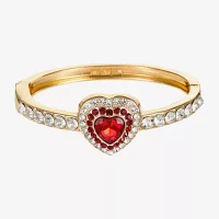 Monet Jewelry Gold Tone Halo Heart Bangle Bracelet