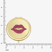 Monet Jewelry Gold Tone Lips Gold Tone Heart Compact Mirror