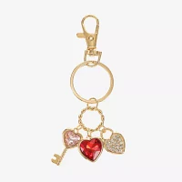 Monet Jewelry Gold Tone Charm Heart Key Chain