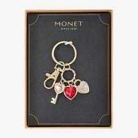 Monet Jewelry Gold Tone Charm Heart Key Chain