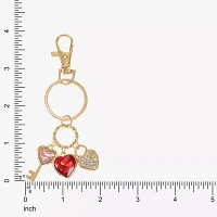 Monet Jewelry Gold Tone Charm Heart Key Chain