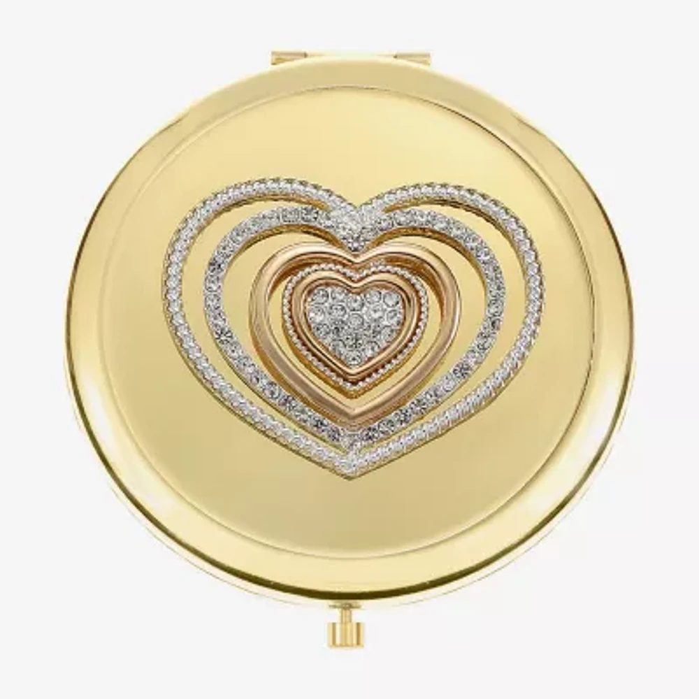 Monet Jewelry Gold Tone Gold Tone Heart Compact Mirror