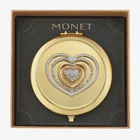 Monet Jewelry Gold Tone Gold Tone Heart Compact Mirror