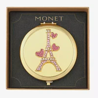 Monet Jewelry Gold Tone Eiffel Tower Gold Tone Compact Mirror