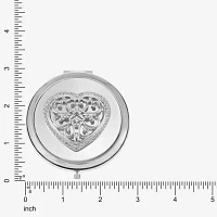 Monet Jewelry Silver Tone Silver Tone Heart Compact Mirror